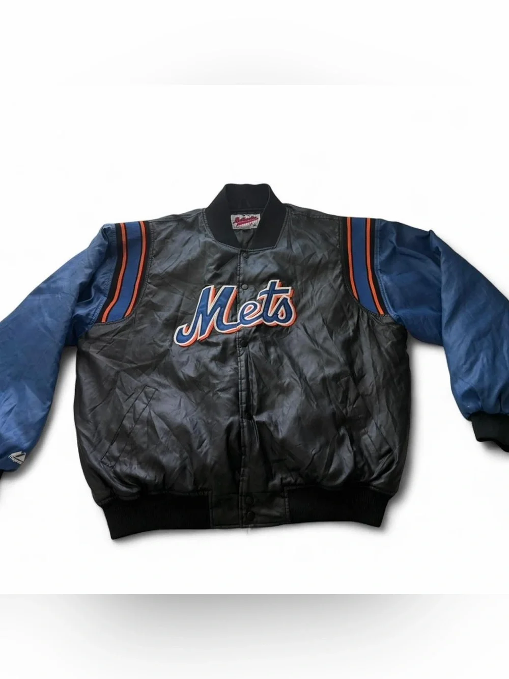 Vintage Majestic Mets Diamond Collection XXL Puffer Bomber Jacket MLB Varsity